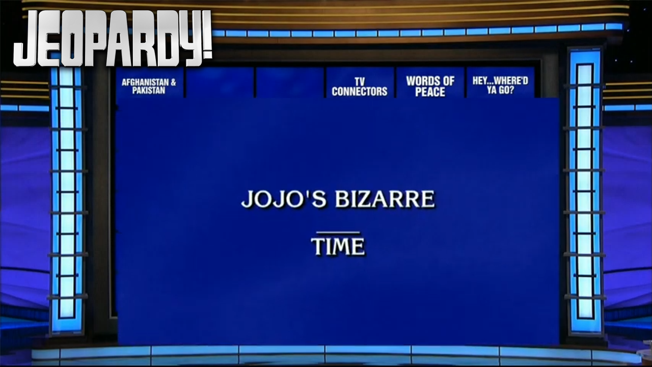 Jeopardy! References JoJo’s Bizarre Adventure in January 23, 2023 Episode