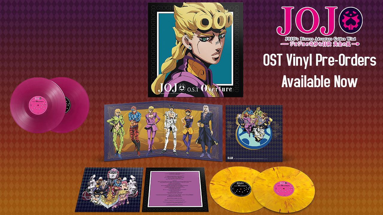 Milan Records to Release JoJo’s Bizarre Adventure: Golden Wind OST Vinyl