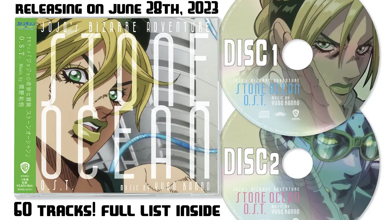 Stone Ocean O.S.T. Cover and Tracklist Revealed