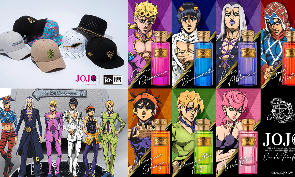 JoJo’s Bizarre Adventure: Golden Wind Perfume and Hat Collaborations